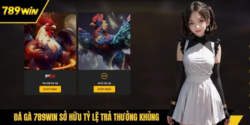 Đá gà 789WIN sở hữu tỷ lệ trả thưởng khủng